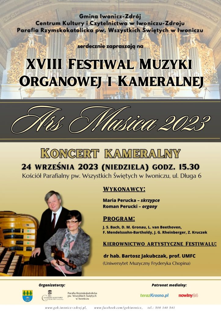 XVIII Festiwal Muzyki Organowej i Kameralnej Ars Musica 2023
