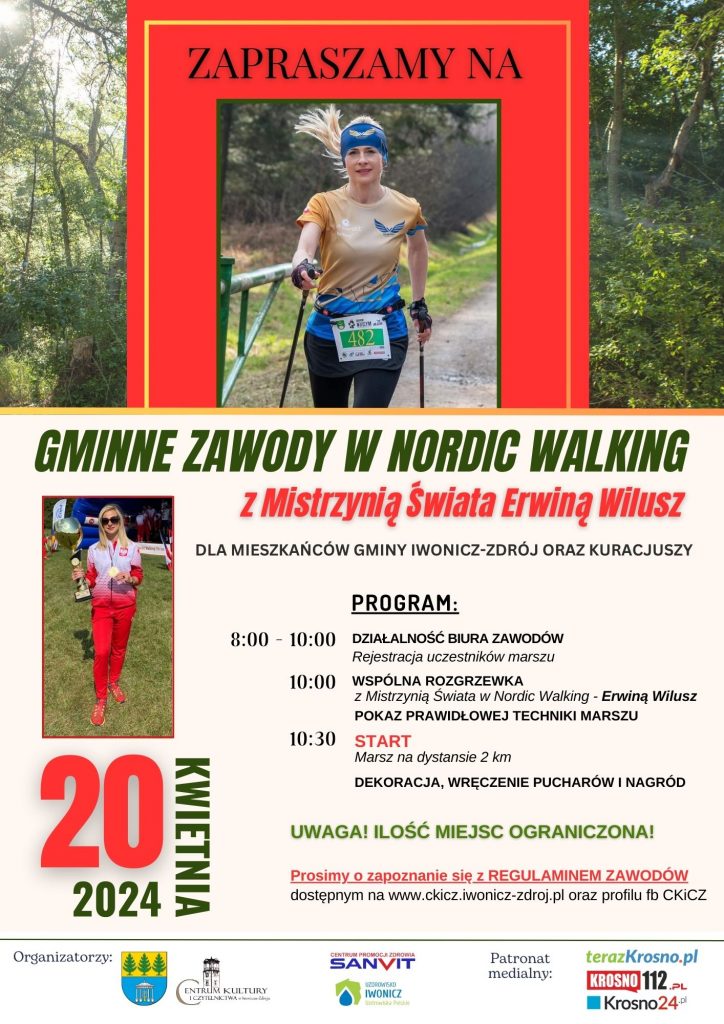 Gminne zawody w Nordic Walking z Mistrzynią Świata Erwiną Wilusz
